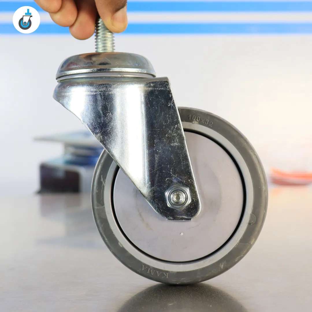 Side profile of the 4 inch market trolley wheel